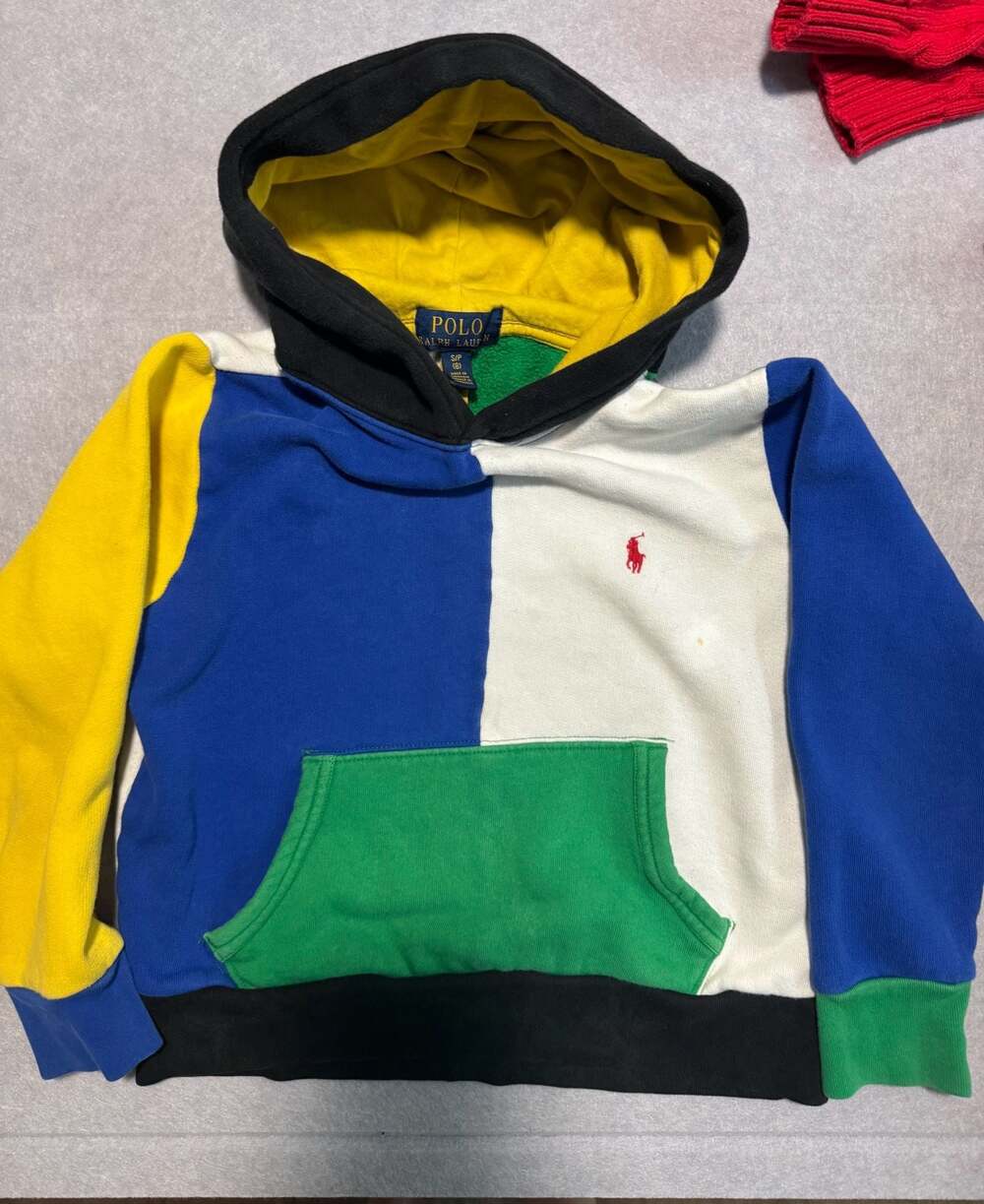Polo Ralph Lauren Kids Size 8 Color Block Hoodie Large